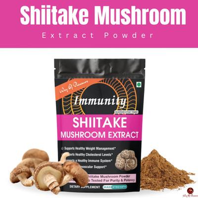 Way Of Pleasure Shiitake Extract Mushroom Powder Protein Supplement Weight Gainers/Mass Gainers(120 g, Unflavored)