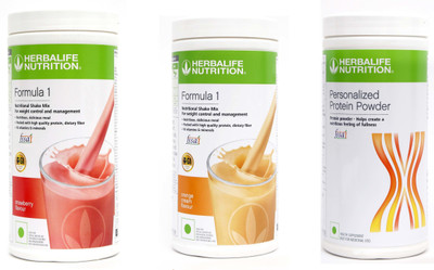 HERBALIFE FORMULA 1 STRAWBERRY & ORANGE 2 PCS & PROTIEN POWDER 400 GRAM Whey Protein(1.4 g, STRAWBERRY & ORANGE 2 PSC &PROTEIN POWDER 400 GRAM)