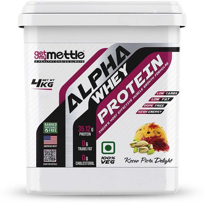 METTLE Alpha whey protein Whey Protein(4 kg, Kesar Pista Delight)