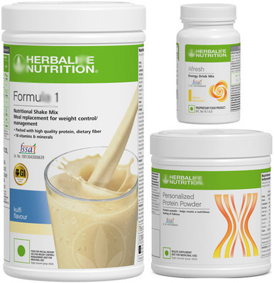 HERBALIFE Formula 1 shake miix Kulfi ,protein powder and Afresh Lemon Protein Blends(750 g, Kulfi)