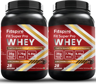 Fitspire Fit Super Pro Whey Protein | Muscle Growth & Recovery Whey Protein(2 kg, DOUBLE CHOCOLATE)