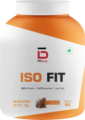 Fitbuy IsoFit Low Carb Protein with DigeZyme,Tested for Purity, 25g Protein, 5.5g BCAA Protein Blends(2 kg, Double Rich Chocolate)