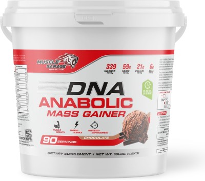 Muscle Garage DNA ANABOLIC MASS GAINER 4.5KG 90 SERVING Weight Gainers/Mass Gainers(4.5 kg, CHOCOLATE)