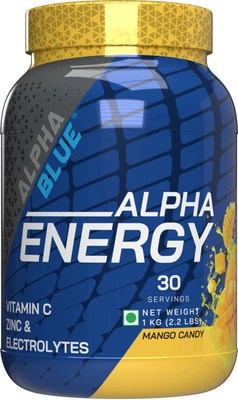 ALPHABLUE Alpha Energy Supplement Powder | Rich Source of Vitamin C, Zinc & Electrolytes EAA (Essential Amino Acids)(1 kg, Mango)