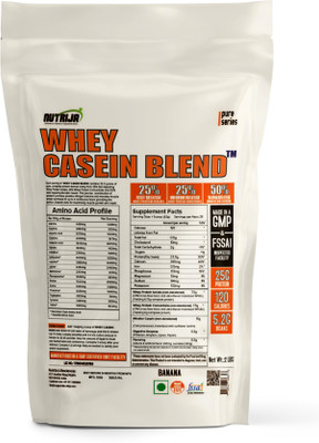 NutriJa WHEY CASEIN BLEND - A Blend of Whey Isolate - 2 lbs (Banana) Casein Protein(960 g, Banana)