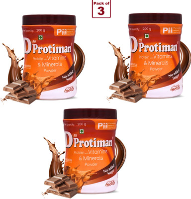 pii protiman D PROTIMAN SUGAR FREE Plant-Based Protein(600 g, CHOCOLATE)