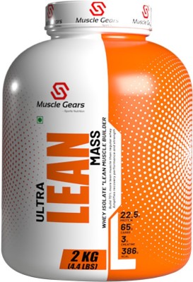Muscle Gears Ultra Lean Mass 4.4lbs Litchi Ice Cream Weight Gainers/Mass Gainers(2000 g, Litchi Ice Cream)