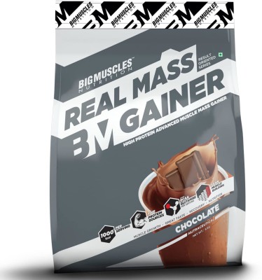 BIGMUSCLES NUTRITION Real Weight Gainers/Mass Gainers(5 kg, Malt Chocolate)