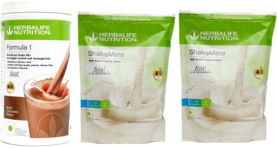 HERBALIFE Weight Loss Single Pack Formula 1 + SHAKEMATE Plant-Based Protein(1500 g, CHOCOLATE)