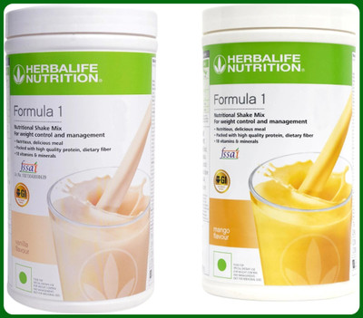 Herbal Nutrition Life Formula 1 Shake Mix- Vanilla Flavor & Mango Flavor For Weight Loss Plant-Based Protein(1000 g, Vanilla, Mango)