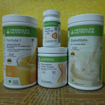 Herbalife Nutrition WEIGHT LOSS COMBO F 1 MANGO SHAKE SHAKEMATE PROTEIN POWDER 200GM AFRESH LEMON Nutrition Bars(4 pounds, 1200 g, mango shake, ppp200gm, afresh lemon, shakemate)