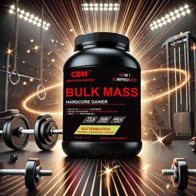 CBM Bull Mass Protein Butterscotch 2lb 900gm Weight Gainers/Mass Gainers(900 g, Butterscotch)
