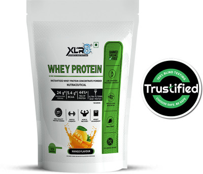 XLR8 Whey Protein with 24 g protein, 5.4 g BCAA - 1 lbs / 454 g Whey Protein(1 pounds, Mango)