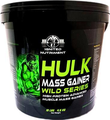 IGNITED NUTRIMENT Hulk Mass Gainer For Advance Muscles Mass Gain With Calories 1020 Weight Gainers/Mass Gainers(4.5 kg, Kesar Kulfi)