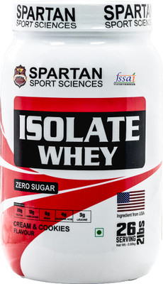 Spartan Sport Sciences Isolate Whey Protein(2 pounds, Cream & Cookies)