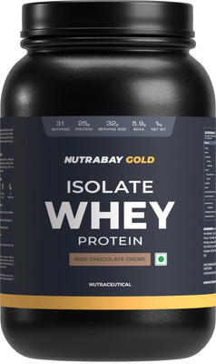 Nutrabay Gold Isolate Whey Protein(1 kg, Rich Chocolate Creme)