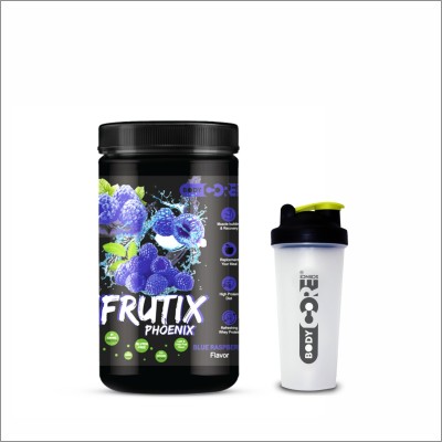 BCS The Frutix Pheonix Whey Protein With Shaker(Blue Raspberry) Whey Protein(500 g, Fruit Punch)