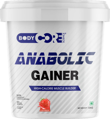 Body Core Science Anabolic Gainer-5Kg(Strawberry) Whey Protein(5 kg, Strawberry)
