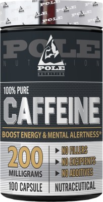 Pole Nutrition CAFFEINE 100 CAPSULES Energy Bars(220 g, UNFLAVORED)