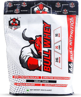 BULL NUTRITION Isolate Whey Protein 2kg ,66 Serving | For Muscle Building & Muscle Recovery Whey Protein(2 kg, RABRI KULFI)