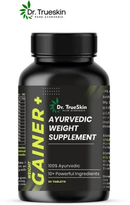 Dr.trueskin Weight Gainer+ Fitness Gainer Supplement Weight Gainers/Mass Gainers(90 Capsules, Unflavored)