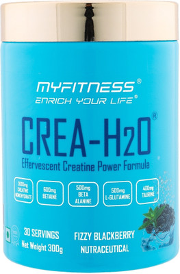 MYFITNESS CREA H2O Preworkout Monohydrate Powder Creatine(300 g, Fizzy Blackberry)