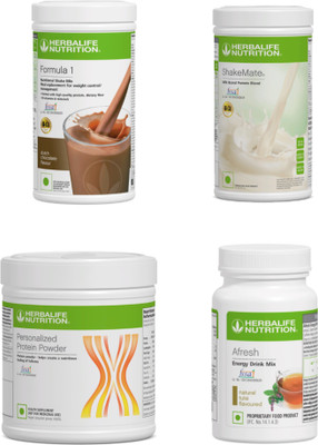 Herbalife Nutrition F1 Shake Chocolate , Small Protein Powder, ShakeMate , Afresh - Tulsi Protein Shake(400 g, chocolate Tulsi)