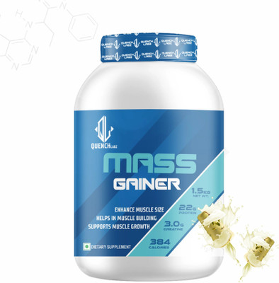QUENCHLABZ Mass Gainer | High-Calorie Protein Supplement for Weight Gain| Weight Gainers/Mass Gainers(1500 g, Kulfi)