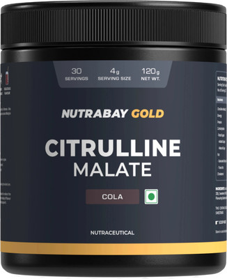 Nutrabay Gold Citrulline Malate 2:1 Supplement Powder, Boosts Nitric Oxide, Pre Workout(120 g, Cola)