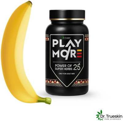 Dr.trueskin Play More Powder for Men Essential Vital Herbs Protien Plant-Based Protein(150 g, Unflavoured)