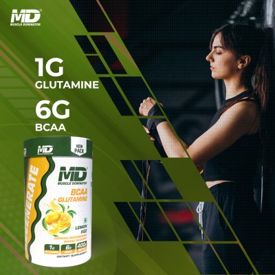 Muscle Dominator Regenerate BCAA + Glutamine 400 Gm BCAA(400 g, Lemon Fizz)