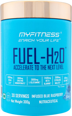 MYFITNESS ® FUEL H2O 30 Servings Infused Blue Raspberry India's Most Powerful Non Caffeine Pre Workout(300 g, Infused Blue Raspberry)