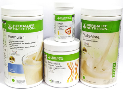HERBALIFE Formula1 Kulfi 500g Protine Powder 200g Shakemate 500g & Lemon Afresh 50g Plant-Based Protein(1250 g, Kulfi Lemon)