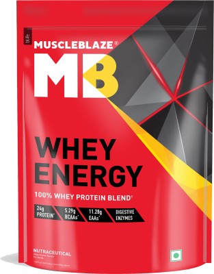 MUSCLEBLAZE Whey Energy with Whey & Multivitamins Blend Whey Protein(1 kg, Chocolate)