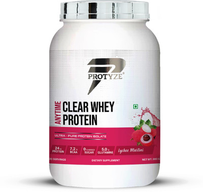 Protyze Anytime Clear whey Isolate 30 serving Whey Protein(960 g, Lychee)