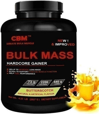 CBM BULK MASS GAINER FOR MUSCLE AND WEIGHT GAIN Weight Gainers/Mass Gainers(3 kg, BUTTERSCOTCH)