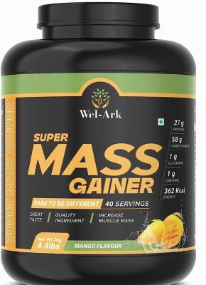 Wel-Ark Super Muscle Mass Gainer for men and women Weight Gainers/Mass Gainers(2 kg, Mango)