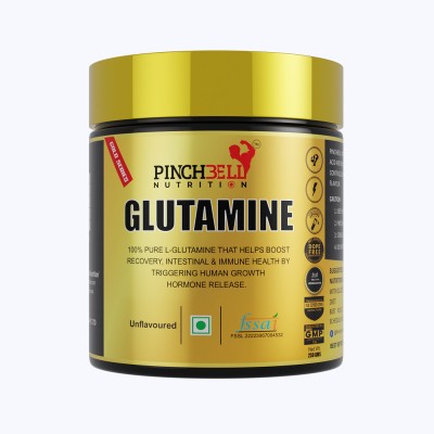 Pinchbell Nutrition Pure L-Glutamine Powder, Post Workout Supplement for Muscle Growth Glutamine(250 g, Unflavored)