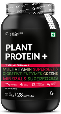 CARBAMIDE FORTE Pea Protein Powder with Minerals & Multivitamins | Plant-Based Protein Plant-Based Protein(1 kg, Watermelon)