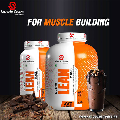Muscle Gears Ultra Lean Mass (ISO Certified with high protein for workout 5LBS). Nutrition Bars(2000 g, Malai kulfi)