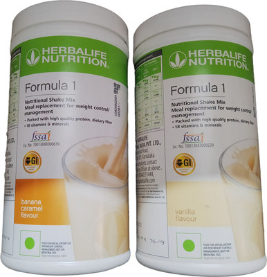 Herbalife Nutrition F1 SHAKE MIX-BANANA AND VANILLA (PACK OF 2) Protein Shake(1000 g, BANANA, VANILLA)