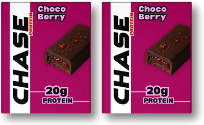 CHASE PROTEIN 20g Protein(Pack of 12)Isolate Whey|No Sugar|Gluten Free|High Fiber Protein Bars Protein Bars(240 g, Choco Berry)