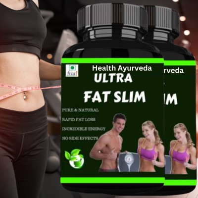 Health Ayurveda Ultra Fat Slim | Weight Loss Medicine for Women & Man | Weight Loss Capsule(2 x 30 Capsules)