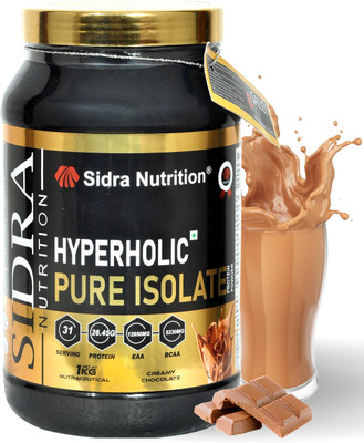 Sidra Nutrition Hyperholic Pure Isolate 26.45g Protein 5.23g BCAA 12.95g EAA Whey Protein(1 kg, Creamy Chocolate)