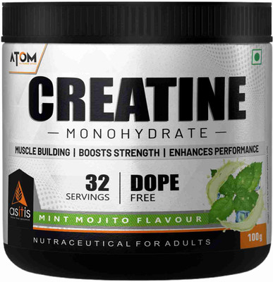 AS-IT-IS Nutrition ATOM Monohydrate - 32 Servings | Dope Free | Creatine(100 g, Mint Mojito)