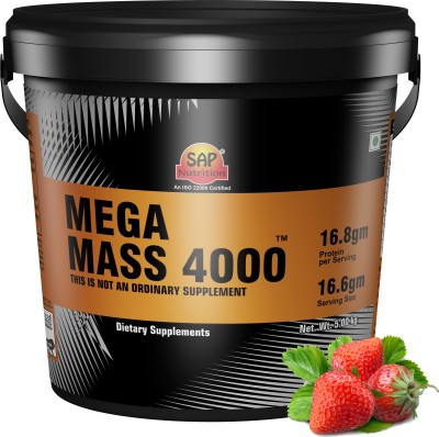 SAP Nutrition Mega Mass 4000 Weight Gainers/Mass Gainers Weight Gainers/Mass Gainers(5 kg, Strawberry)