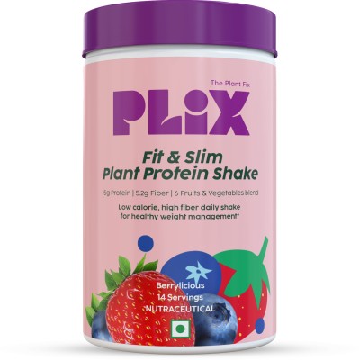 The Plant Fix Plix Fit & Slim Smoothie Shake with 15g Protein For Weight Management and Metabolism Protein Shake(500, Strawberry)