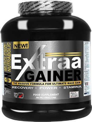 MUSCLE SIZE EXTRAA GAINER MUSCLE MASS GAINER (6lbs) Weight Gainers/Mass Gainers(2.72 kg, STRAWBERRY)