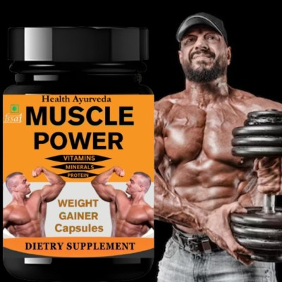 Health Ayurveda Muscle Power | Mass gainer capsule | Weight Gainers/Mass Gainers(30 Capsules, unflavored)