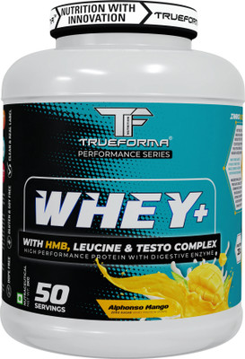 TRUEFORMA Performance Whey+ With Natural Testo Complex Whey Protein(2 kg, Alphonso Mango)